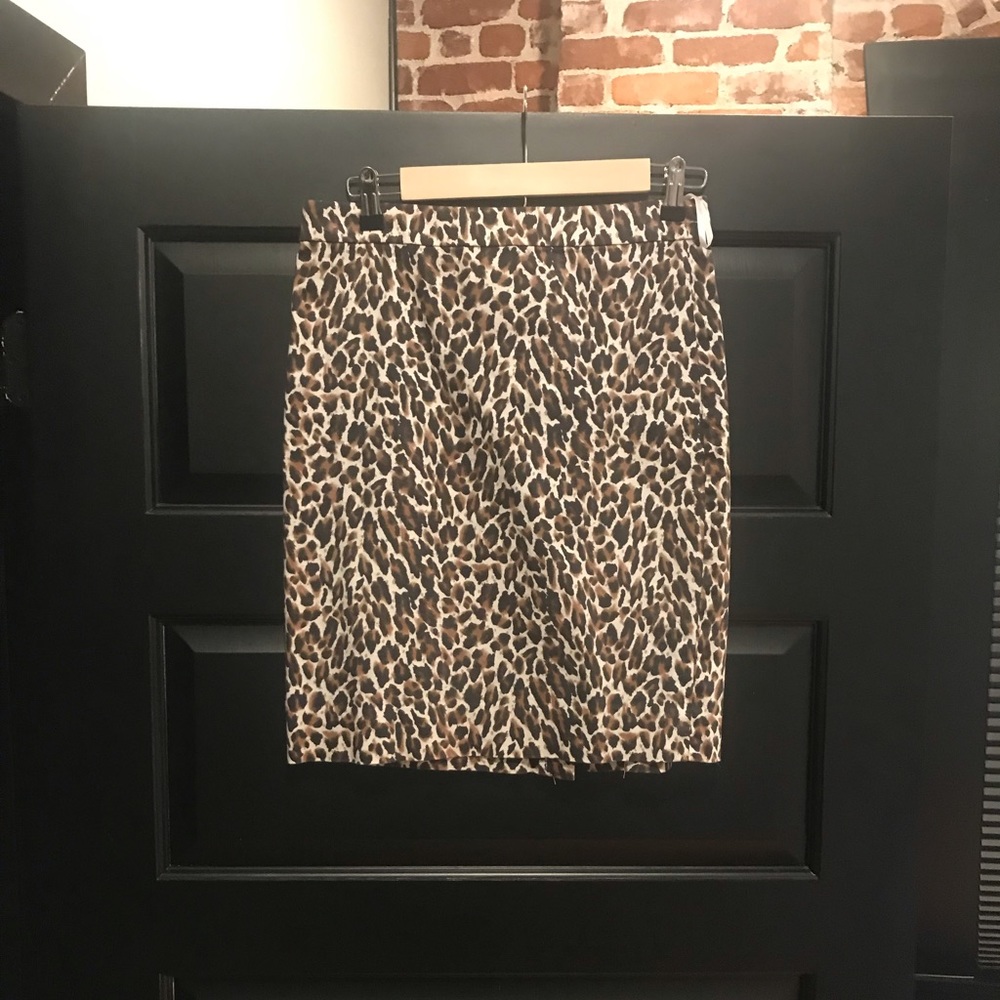 J. Crew Leopard Pencil Skirt
